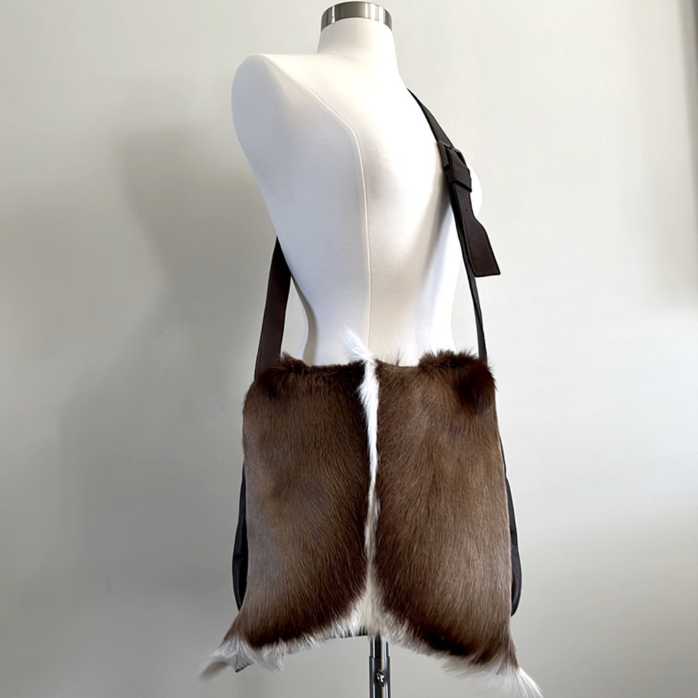 NWT moo moo designs Hairon Front Flap Crossbody /Shoulder Satchel